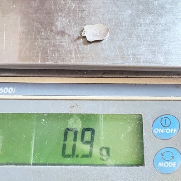 800 Silver Red & White Enamel Frankfurt Shield Design Charm Size 0.75" Length - Picture 8 of 8